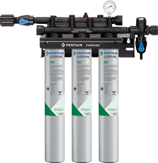 Everpure QC7iMC(2) Triple Water Filter System EV927503 - Efilters.net