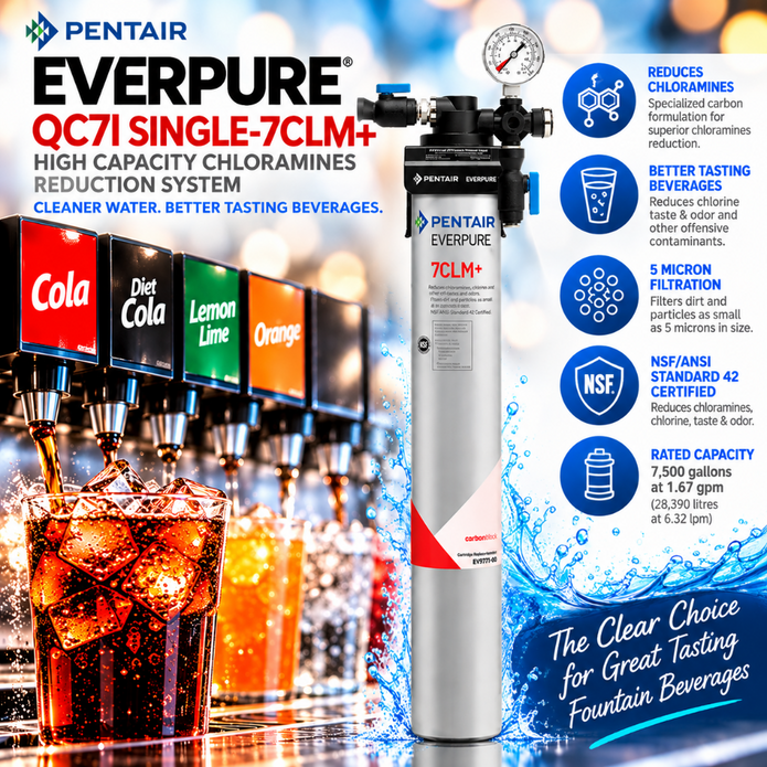 Everpure QC7i Single 7CLM+ Water Filter System EV977111 Water Filtration Systems Everpure - eFilters