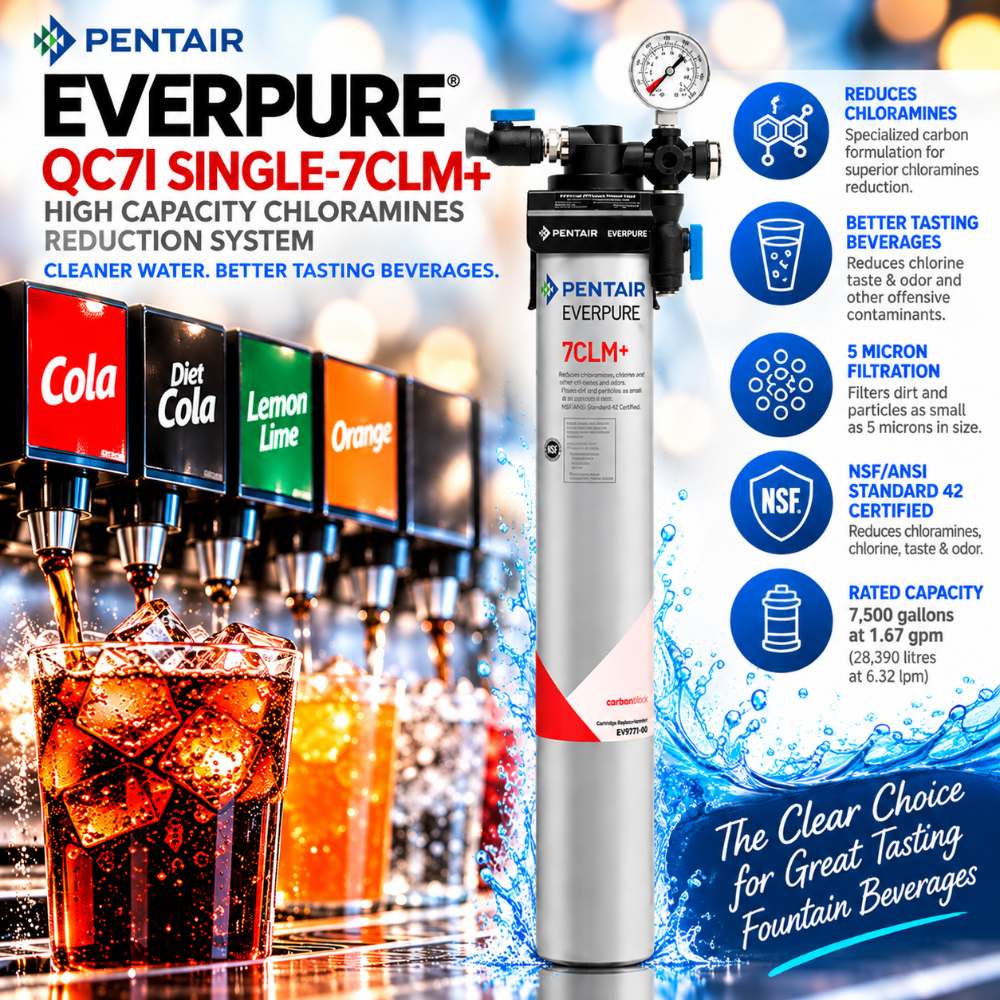 Everpure QC7i Single 7CLM+ Water Filter System EV977111 Water Filtration Systems Everpure - eFilters
