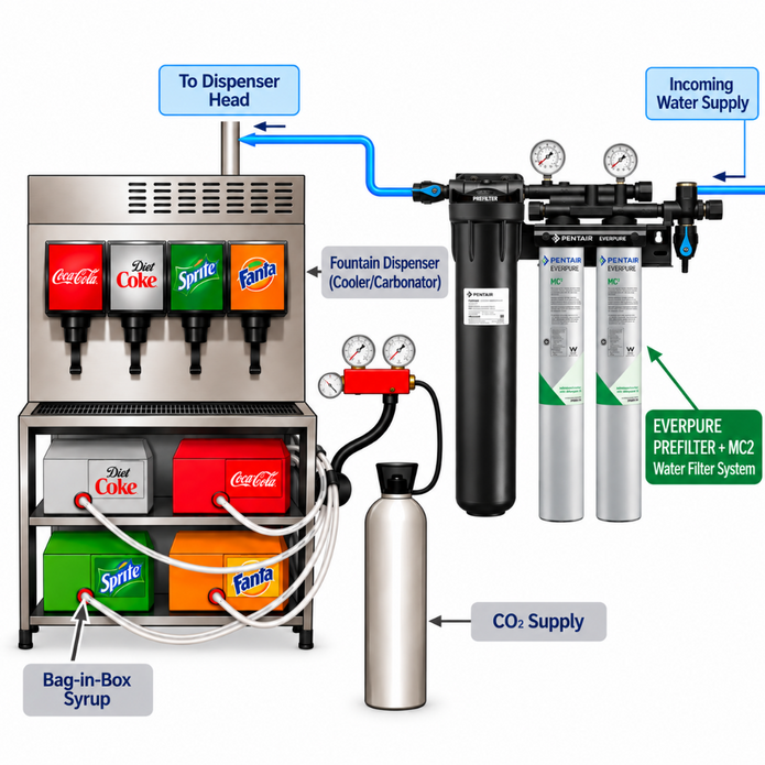 Everpure Coldrink 2-MC(2) Water Filter System EV932802 Water Filtration Systems Everpure - eFilters