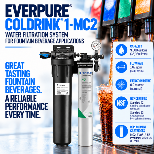 Everpure Coldrink 1-MC(2) Water Filter System EV932801 Water Filtration Systems Everpure - eFilters