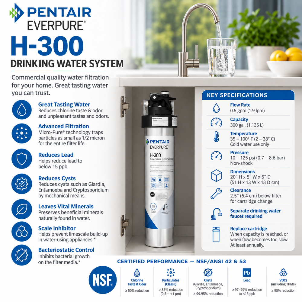 Everpure H300 Water Filtration System EV927076 Water Filtration Systems Everpure - eFilters