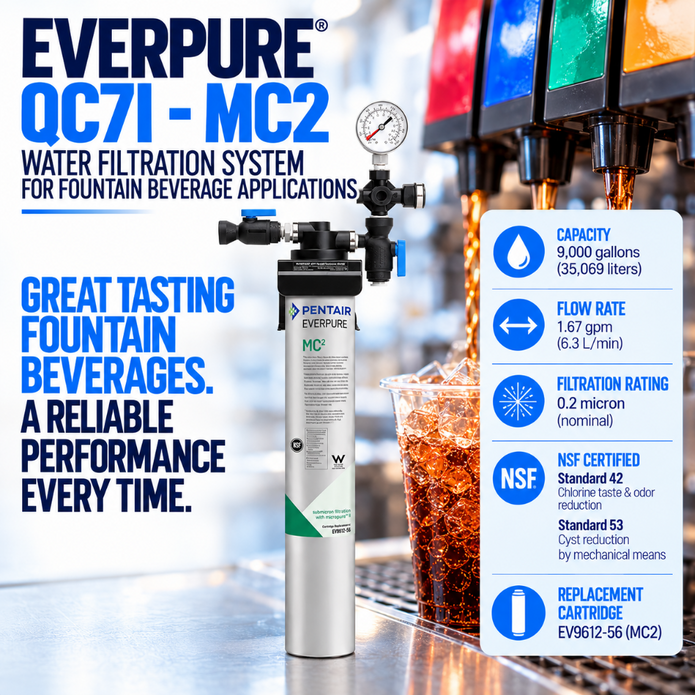 Everpure QC7iMC(2) Single Water Filter System EV927501 Water Filtration Systems Everpure - eFilters