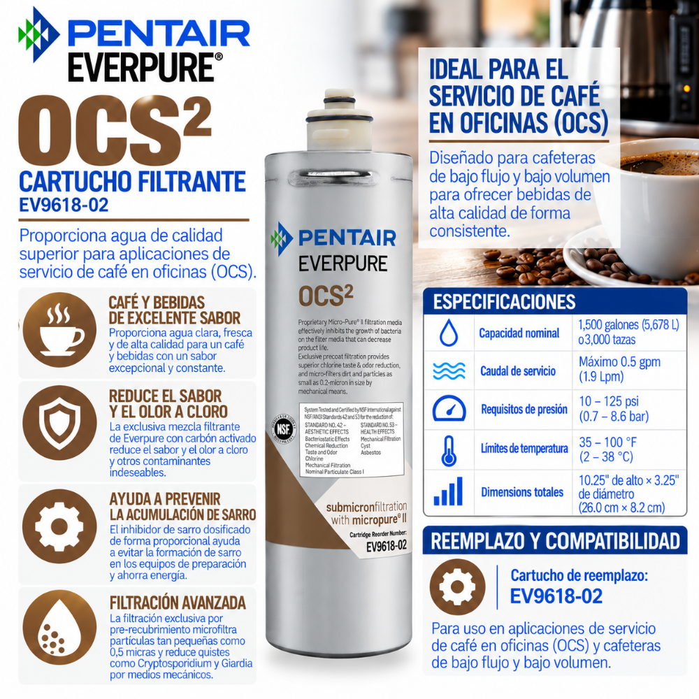 Everpure OCS(2) Water Filter Cartridge EV961807 - 6 pack Water Filtration Cartridge Everpure - eFilters