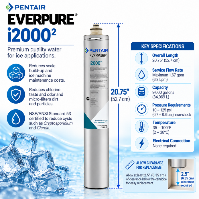 Everpure Insurice i2000(2) Cartridge EV961222 Water Filtration Cartridge Everpure - eFilters