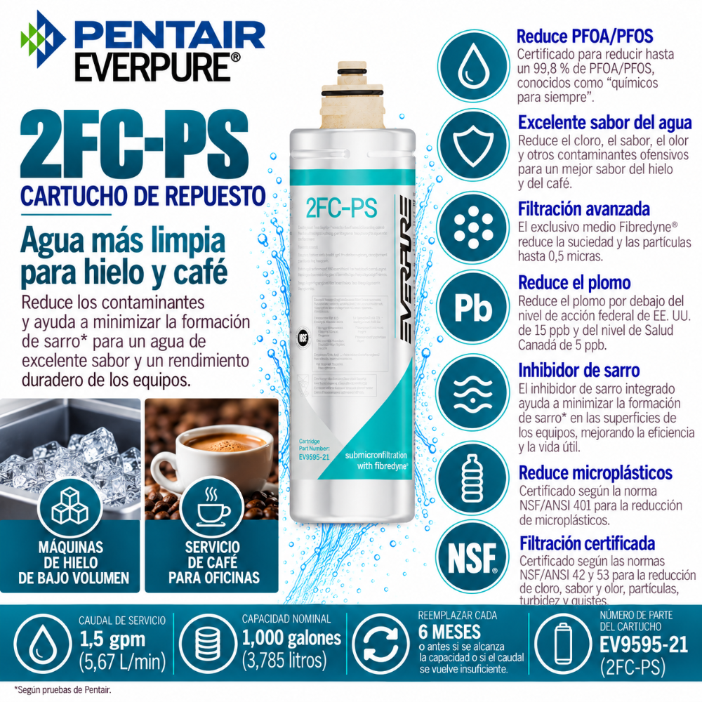 Everpure 2FCPS Water Filter Cartridge EV959521 - Forever Chemicals Water Filtration Cartridge Everpure - eFilters