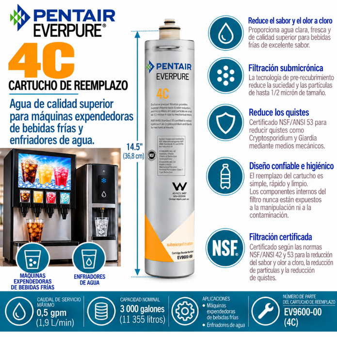 Everpure 4C Cartridge EV960100 Water Filtration Cartridge Everpure - eFilters