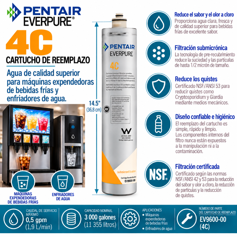 Everpure 4C Cartridge EV960100 Water Filtration Cartridge Everpure - eFilters