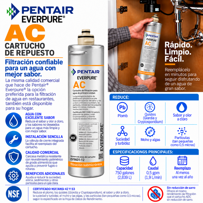 Everpure AC Cartridge EV960112 Water Filtration Cartridge Everpure - eFilters