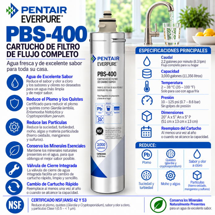 Everpure PBS400 Water Filter Cartridge EV927086 Water Filtration Cartridge Everpure - eFilters