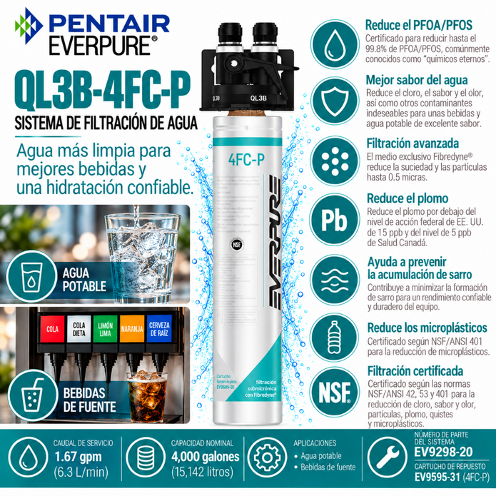Everpure QL3B-4FCP Water Filter System EV929820 - Forever Chemicals Water Filtration Systems Everpure - eFilters