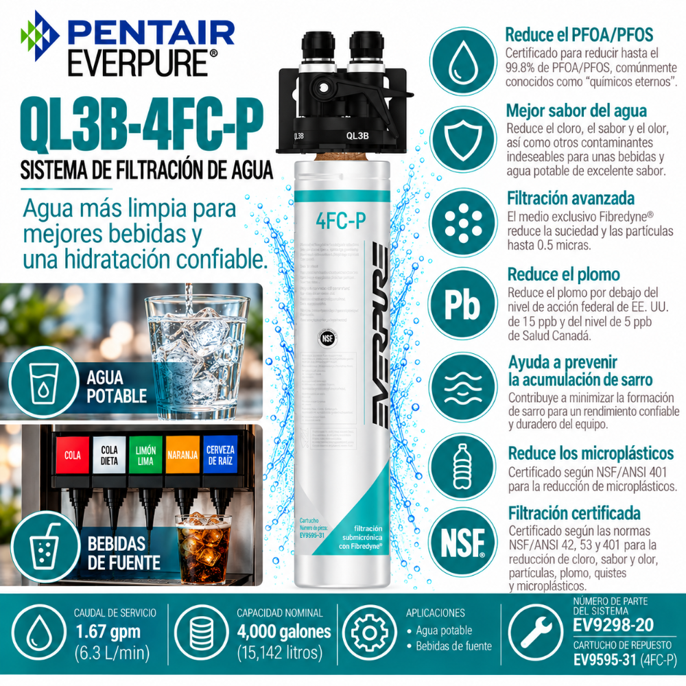 Everpure QL3B-4FCP Water Filter System EV929820 - Forever Chemicals Water Filtration Systems Everpure - eFilters