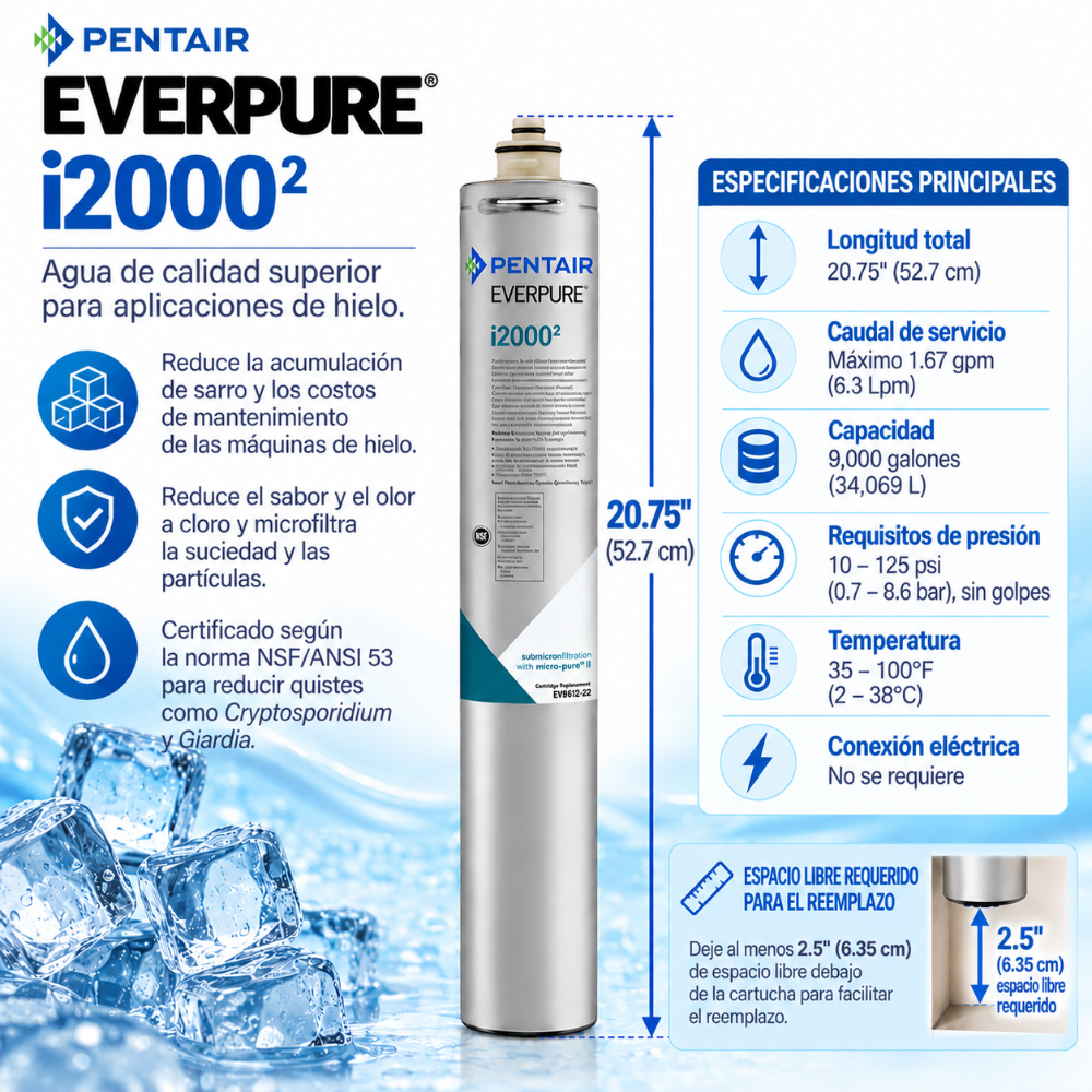 Everpure Insurice i2000(2) Cartridge EV961222 Water Filtration Cartridge Everpure - eFilters