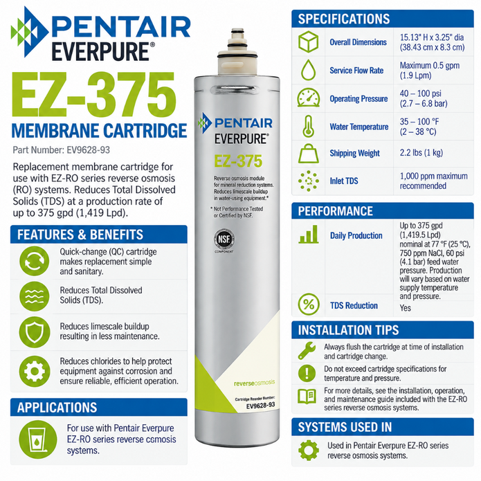 Everpure EZ375 Cartridge EV962893 Water Filtration Cartridge Everpure - eFilters