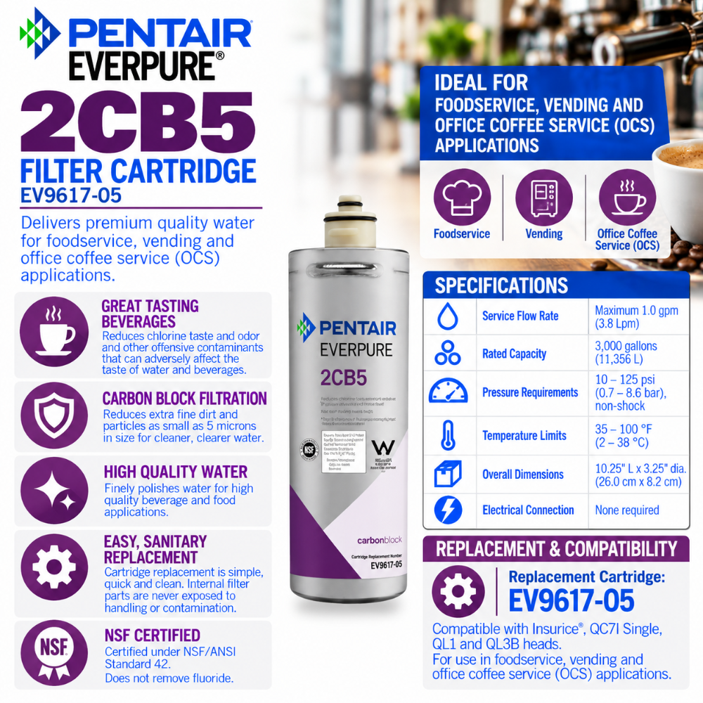 Everpure 2CB5 Cartridge EV961705 Water Filtration Cartridge Everpure - eFilters
