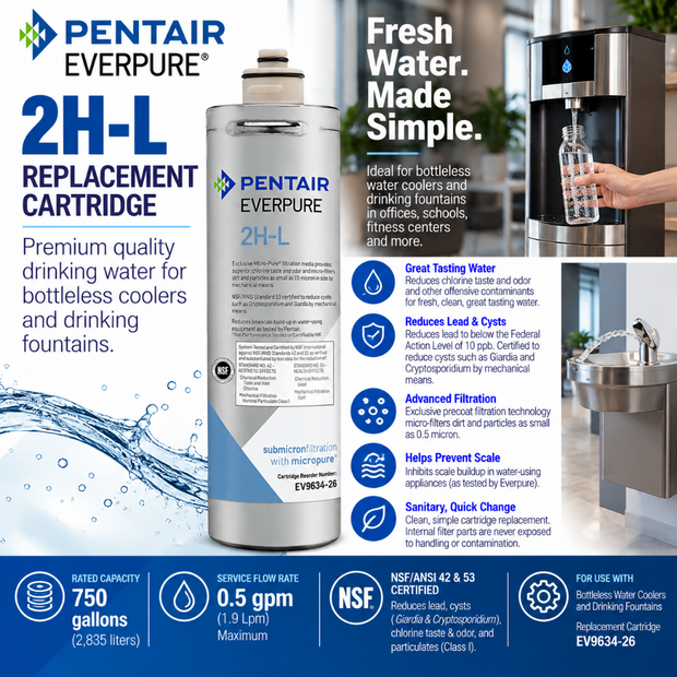 Everpure 2HL Cartridge EV963426 Water Filtration Cartridge Everpure - eFilters