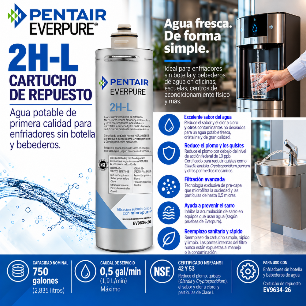 Everpure 2HL Cartridge EV963426 Water Filtration Cartridge Everpure - eFilters