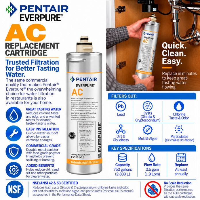 Everpure AC Cartridge EV960112 Water Filtration Cartridge Everpure - eFilters
