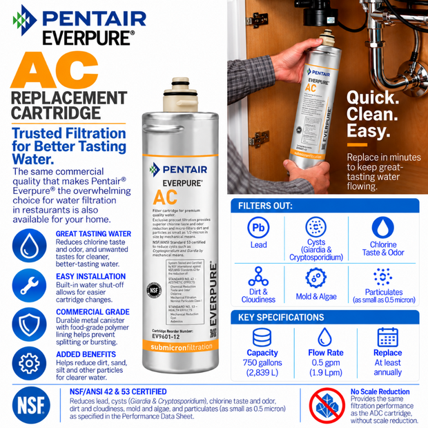 Everpure AC Cartridge EV960112 Water Filtration Cartridge Everpure - eFilters