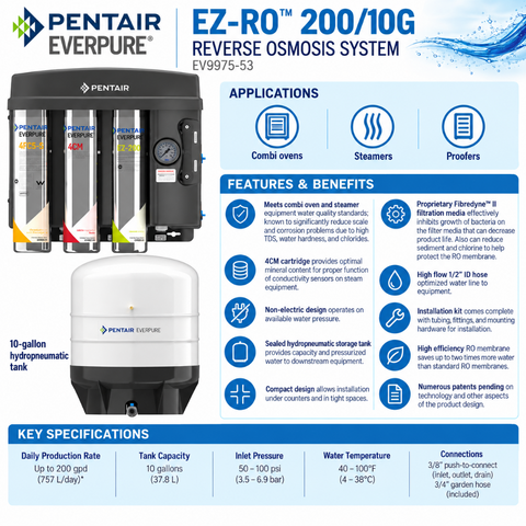 Everpure EZ-RO 200/10G Reverse Osmosis System EV997553 Everpure RO System Everpure - eFilters