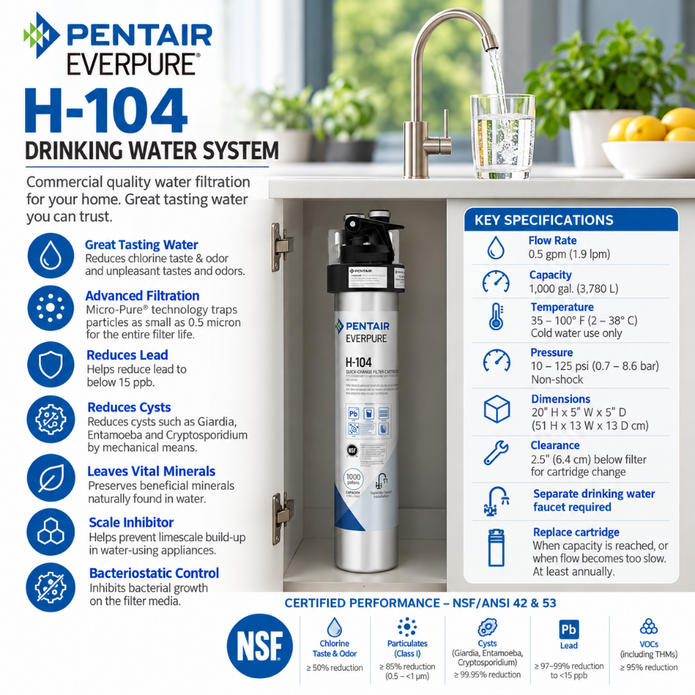 Everpure H104 Water Filtration System EV926271 Water Filtration Systems Everpure - eFilters