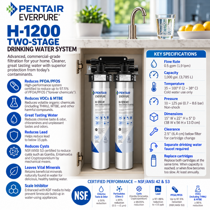 Everpure H1200 Water Filtration System EV928200 - Forever Chemicals Water Filtration Systems Everpure - eFilters