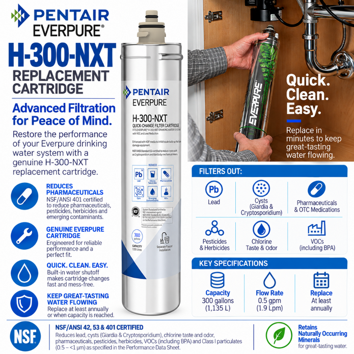 Everpure H300 NXT Replacement Water Filter Cartridge EV927441 Water Filtration Cartridge Everpure - eFilters