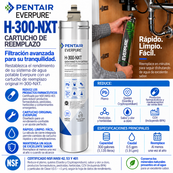 Everpure H300 NXT Replacement Water Filter Cartridge EV927441 Water Filtration Cartridge Everpure - eFilters