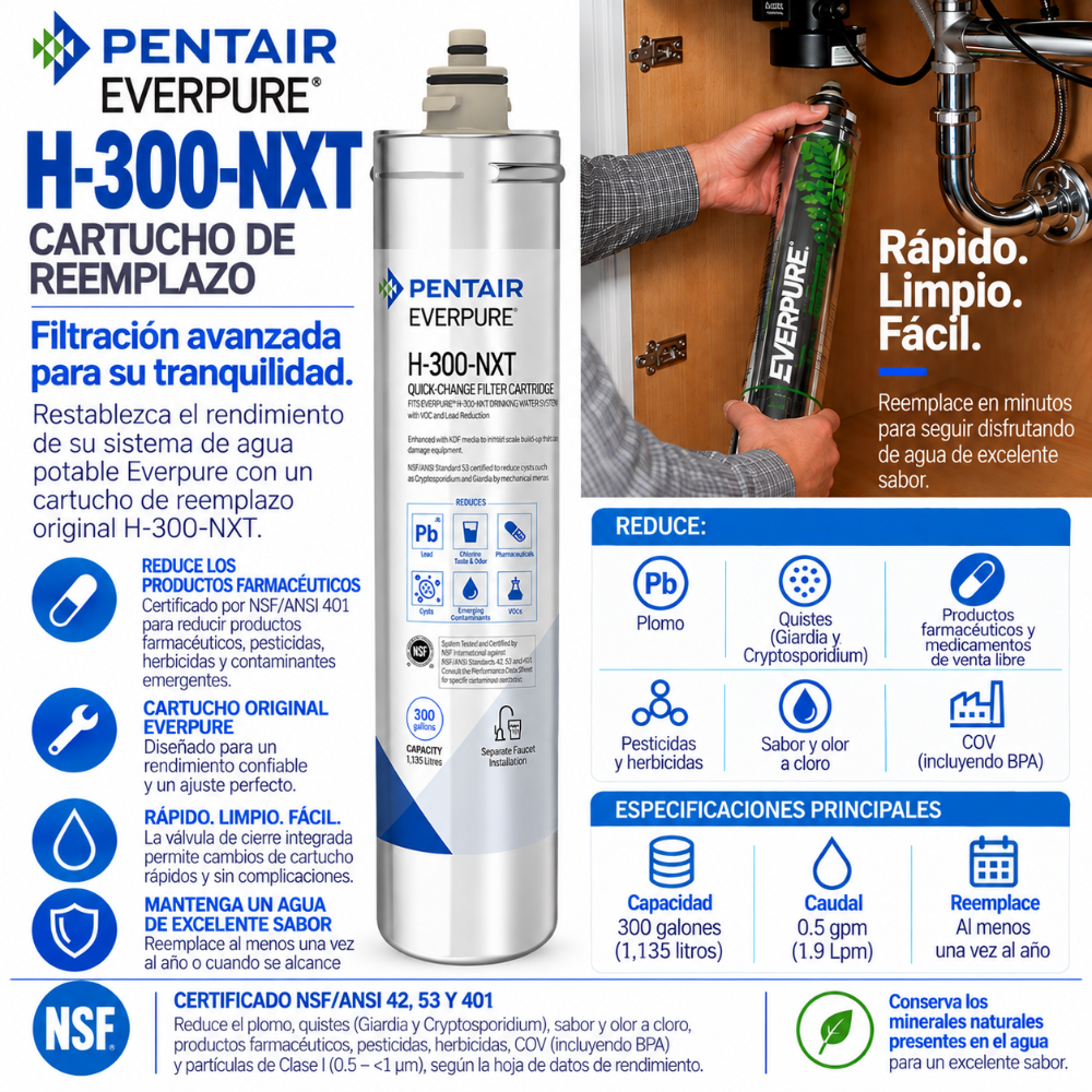 Everpure H300 NXT Replacement Water Filter Cartridge EV927441 Water Filtration Cartridge Everpure - eFilters