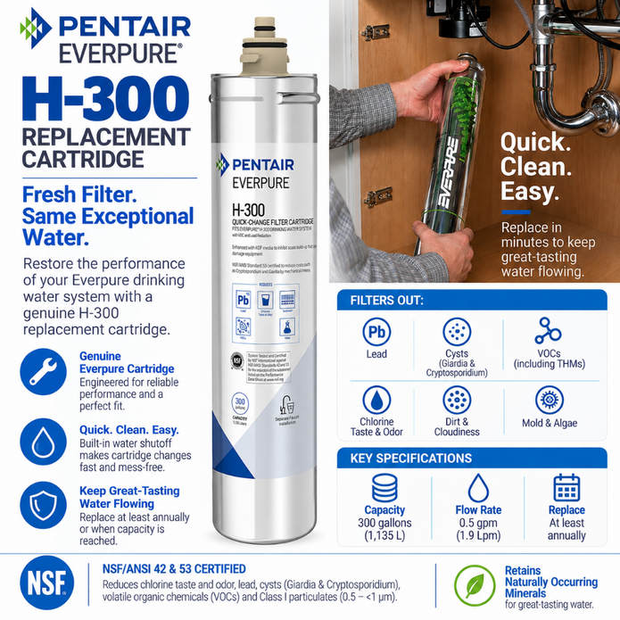 Everpure H300 Replacement Water Filter Cartridge EV927072 Water Filtration Cartridge Everpure - eFilters