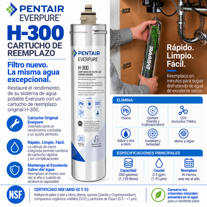 Everpure H300 Replacement Water Filter Cartridge EV927072 Water Filtration Cartridge Everpure - eFilters