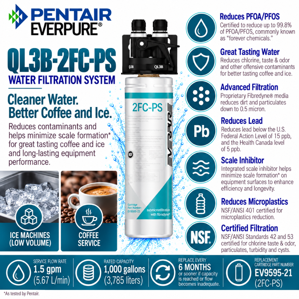 Everpure QL3B-2FCPS Water Filter System EV929810 - Forever Chemicals Water Filtration Systems Everpure - eFilters
