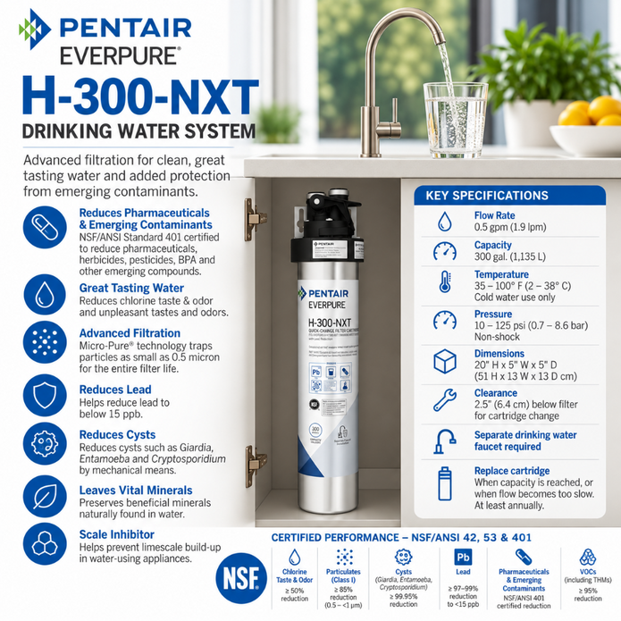 Everpure H300 NXT Water Filtration System EV927151 Water Filtration Systems Everpure - eFilters