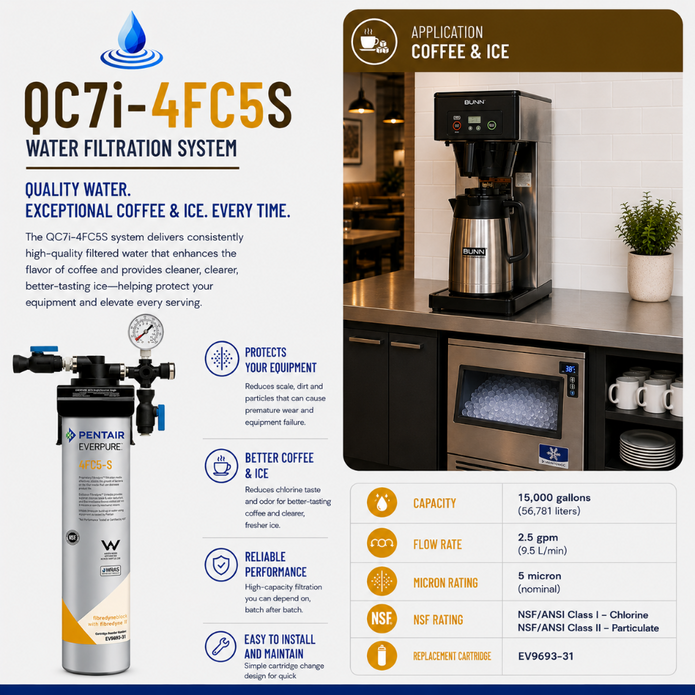 Everpure QC7i Single 4FC5S Water Filter System EV920261 Water Filtration Systems Everpure - eFilters