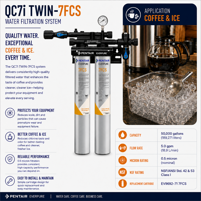 Everpure QC7i Twin-7FCS Water Filtration System