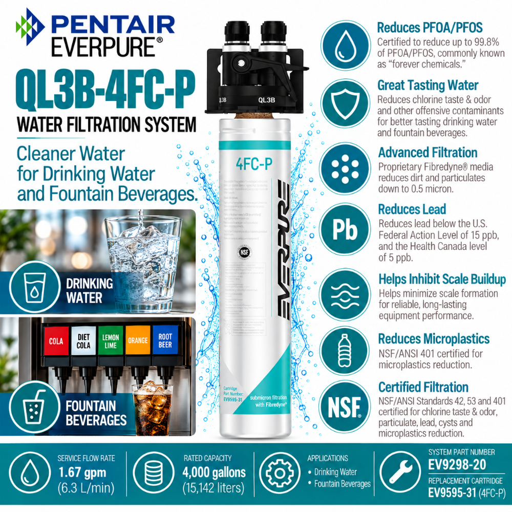 Everpure QL3B-4FCP Water Filter System EV929820 - Forever Chemicals Water Filtration Systems Everpure - eFilters