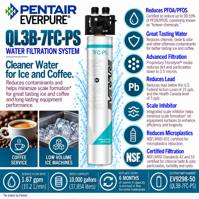 Everpure QL3B-7FCPS Water Filter System EV929850 - Forever Chemicals Water Filtration Systems Everpure - eFilters