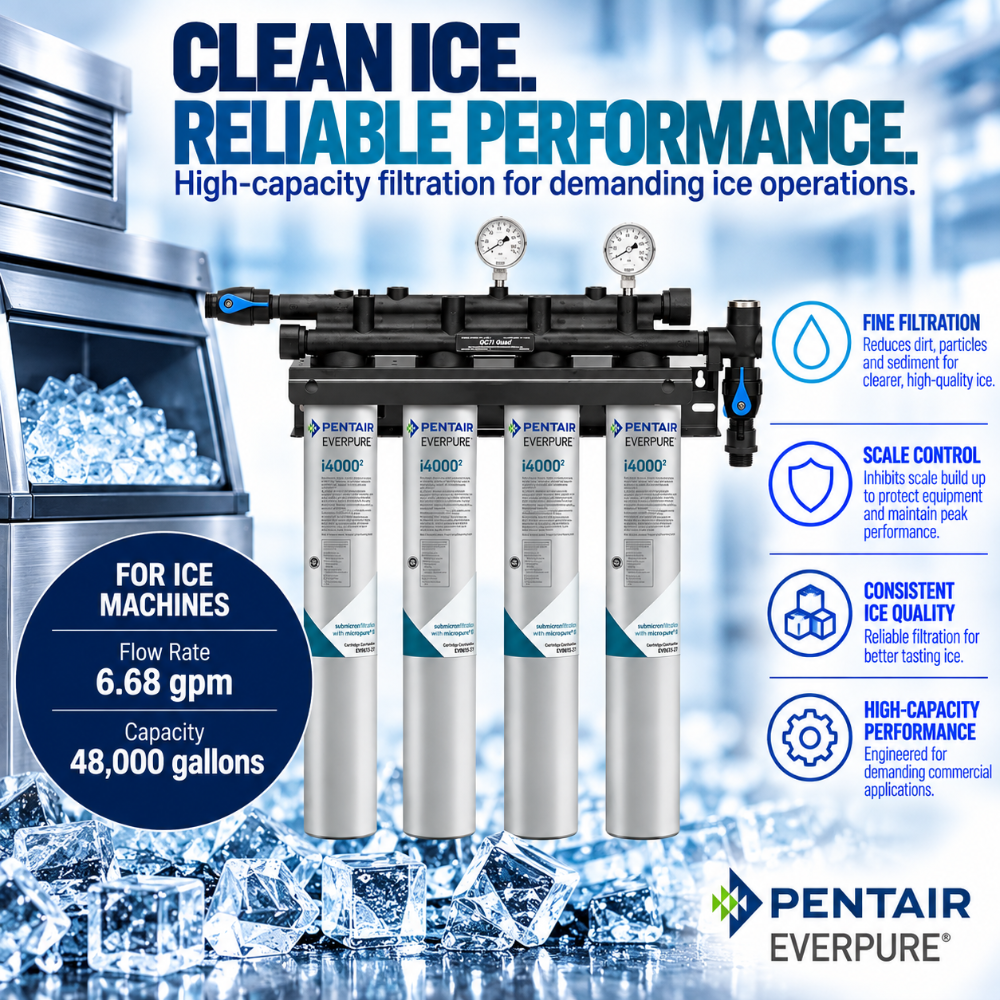 Everpure Insurice Quad i4000(2) Water Filter System EV932504 Water Filtration Systems Everpure - eFilters