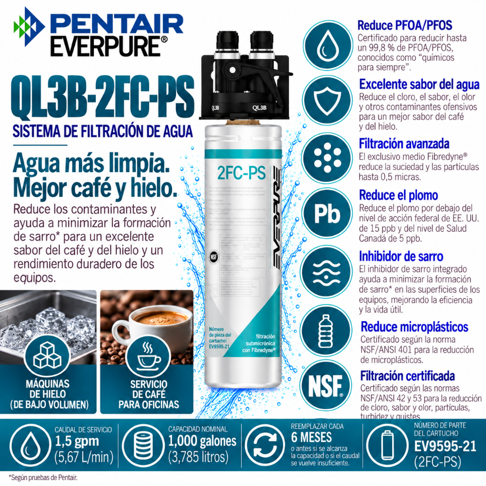 Everpure QL3B-2FCPS Water Filter System EV929810 - Forever Chemicals Water Filtration Systems Everpure - eFilters