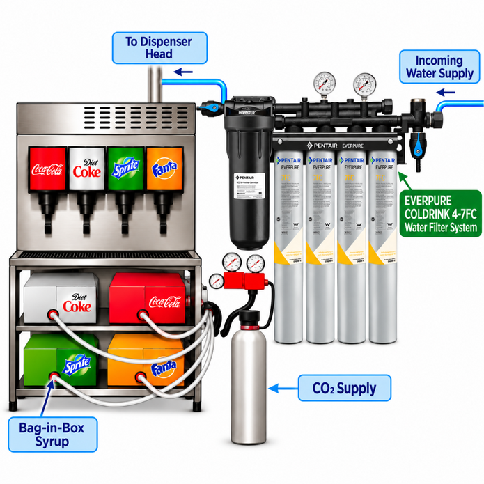 Everpure Coldrink 4-7FC Water Filter System EV932874 Water Filtration Systems Everpure - eFilters