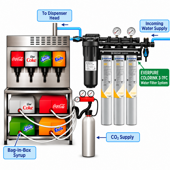 Everpure Coldrink 3-7FC Water Filter System EV932873 Water Filtration Systems Everpure - eFilters